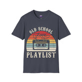 Old School Love Playlist T-Shirt – Retro Cassette Sunset Vintage Music Tee