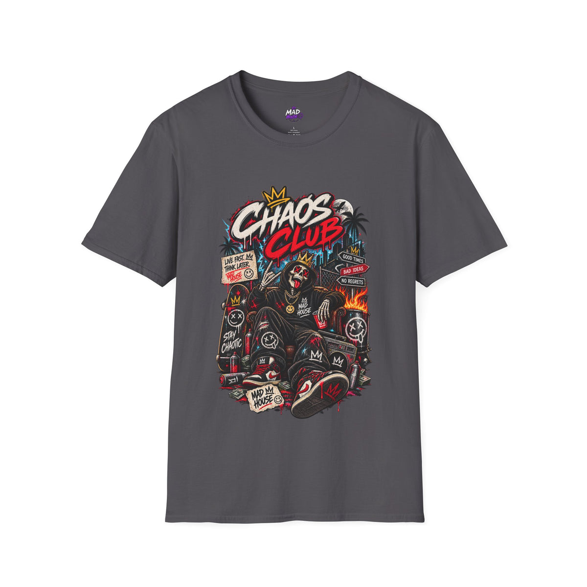 Chaos Club “Live Fast, Think Later” Tee