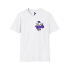 Mad Vibes Graphic T-Shirt — Purple Streetwear Tee with Crown & Smiley