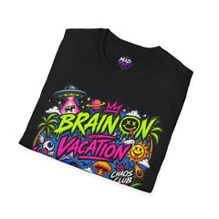 Chaos Club “Brain on Vacation” Unisex Tee