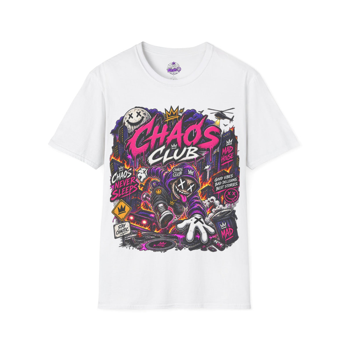 Chaos Club “Chaos Never Sleeps” Unisex Tee