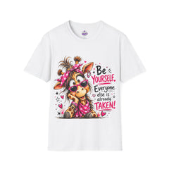 Be Yourself Giraffe T-Shirt – Cute Inspirational Graphic Tee