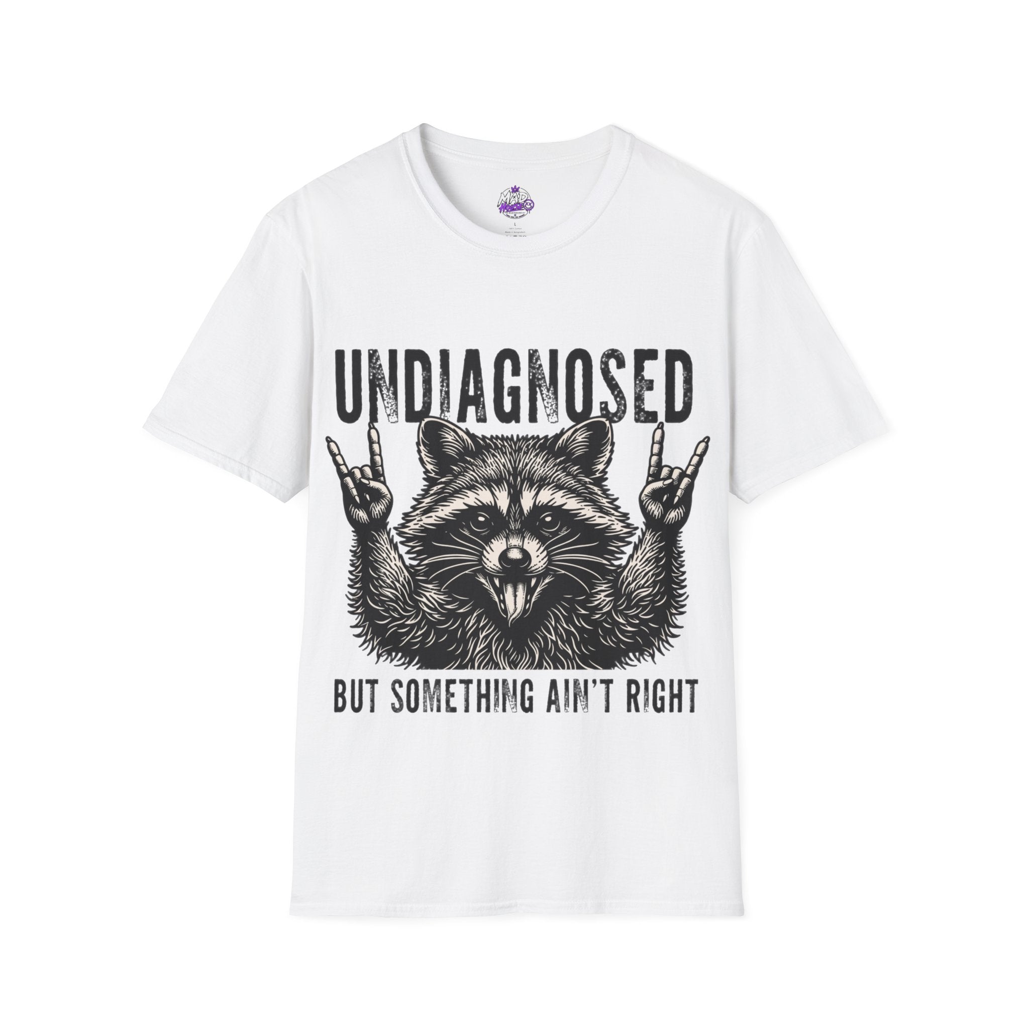 Undiagnosed raccoon funny graphic t-shirt