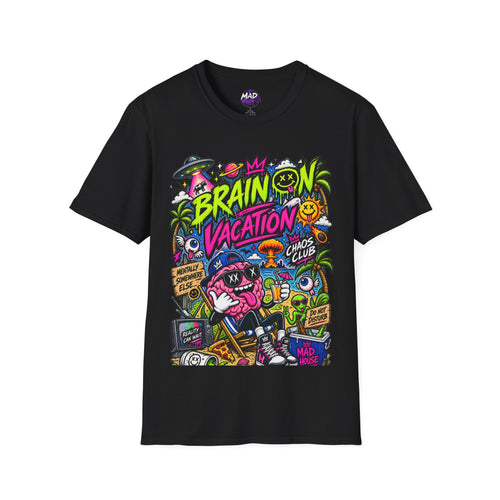 Chaos Club “Brain on Vacation” Unisex Tee