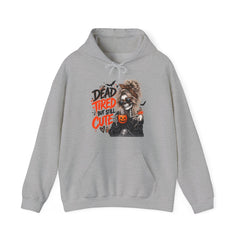 Hoodie — Halloween 'Dead Tired but Still Cute' Sloth Pumpkin Graphic