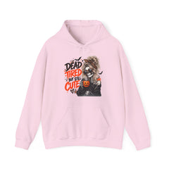 Hoodie — Halloween 'Dead Tired but Still Cute' Sloth Pumpkin Graphic