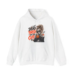 Hoodie — Halloween 'Dead Tired but Still Cute' Sloth Pumpkin Graphic